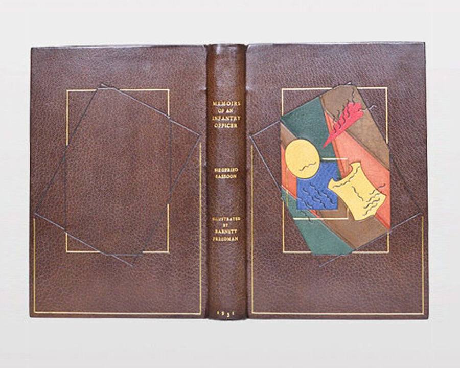 A pair of hand-bound books in calf and gilt.